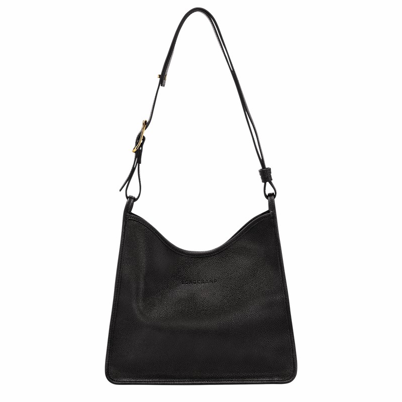 Longchamp Le FOULONNÉ M Hobo Veske Dame Svarte Norge | 10155021001