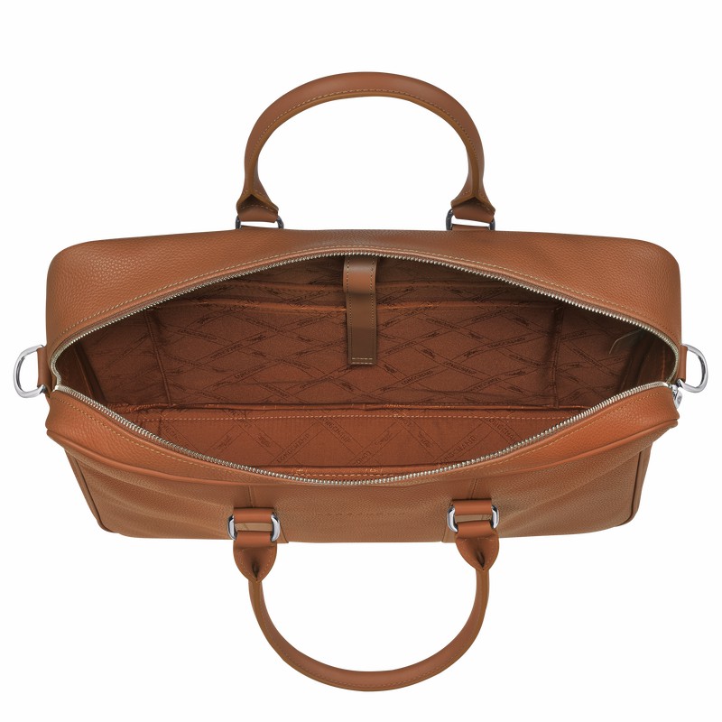 Longchamp Le FOULONNÉ M Stresskoffert Herre Caramel Norge | L2123021F72-