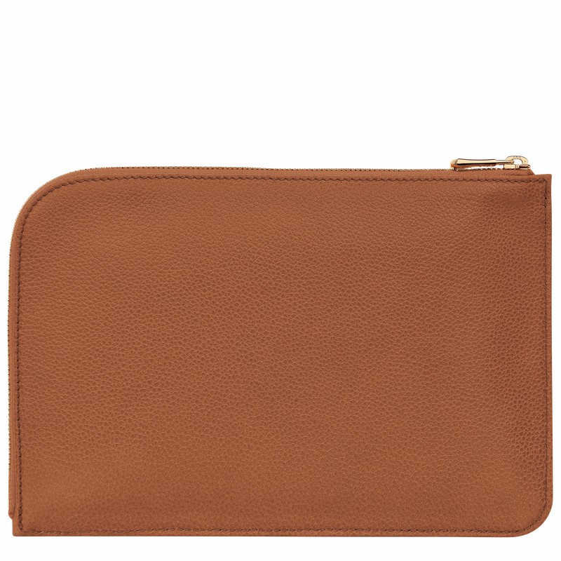 Longchamp Le FOULONNÉ Pouches Dame Caramel Norge | 30040021121