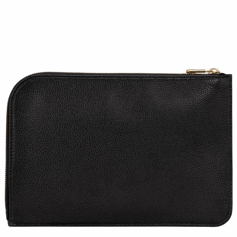 Longchamp Le FOULONNÉ Pouches Dame Svarte Norge | 30040021001