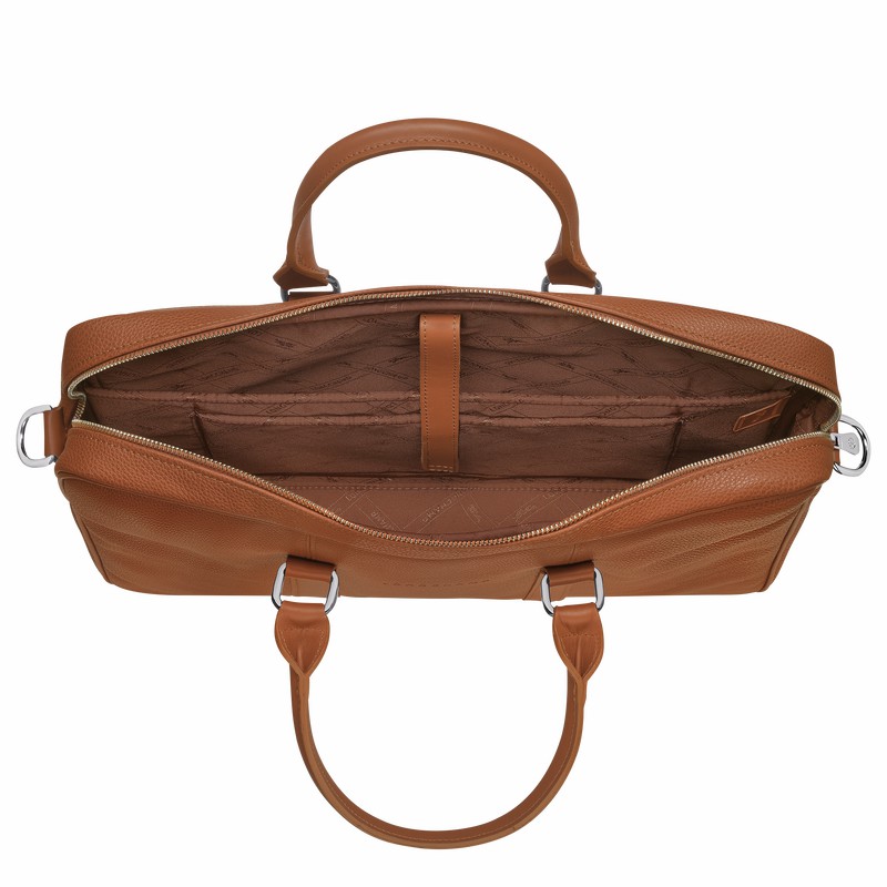 Longchamp Le FOULONNÉ S Stresskoffert Herre Caramel Norge | L2122021F72-