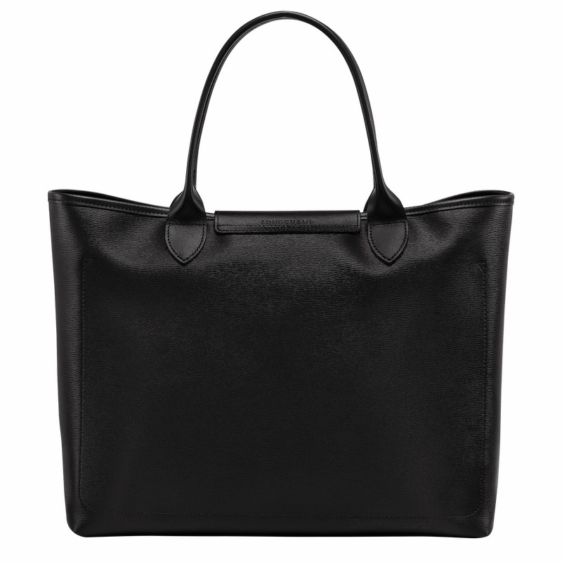 Longchamp Le Pliage City L Tote Veske Dame Svarte Norge | 10182HYQ001