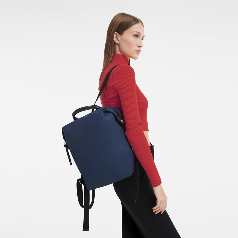 Longchamp Le Pliage Energy L Ryggsekker Dame Marineblå Norge | 10166HSR006