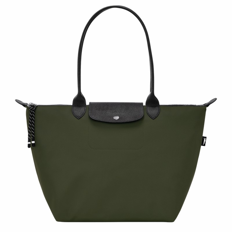 Longchamp Le Pliage Energy L Tote Veske Dame Khaki Norge | L1899HSR892