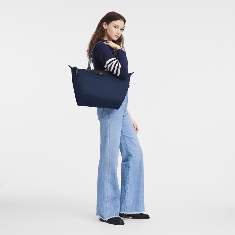 Longchamp Le Pliage Energy L Tote Veske Dame Marineblå Norge | L1899HSR006