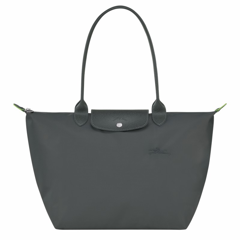 Longchamp Le Pliage Green L Tote Veske Dame Dyp Grå Norge | L1899919P66