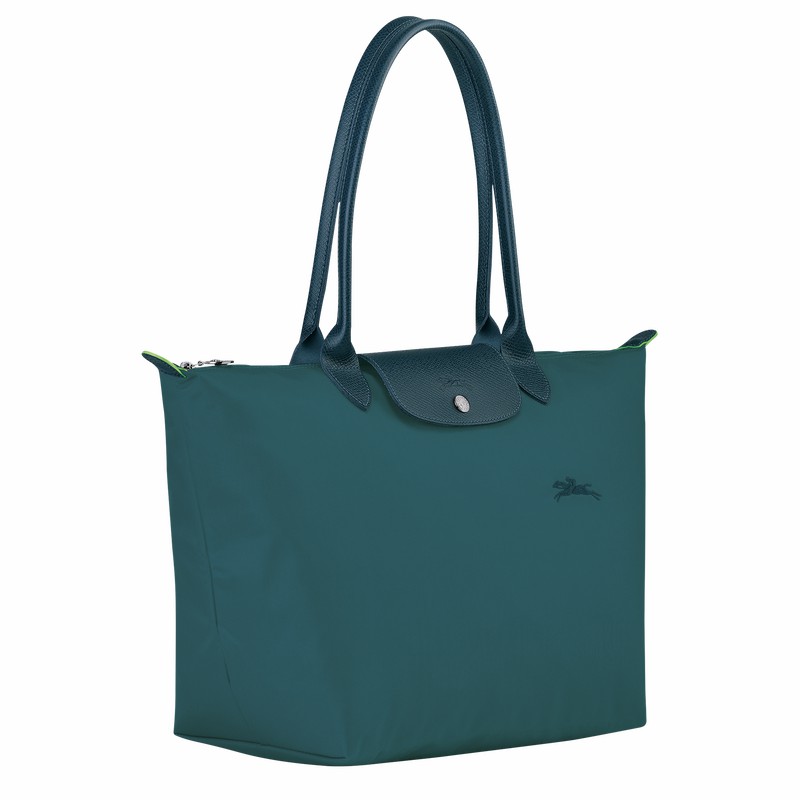 Longchamp Le Pliage Green L Tote Veske Dame Påfugl Norge | L1899919P89