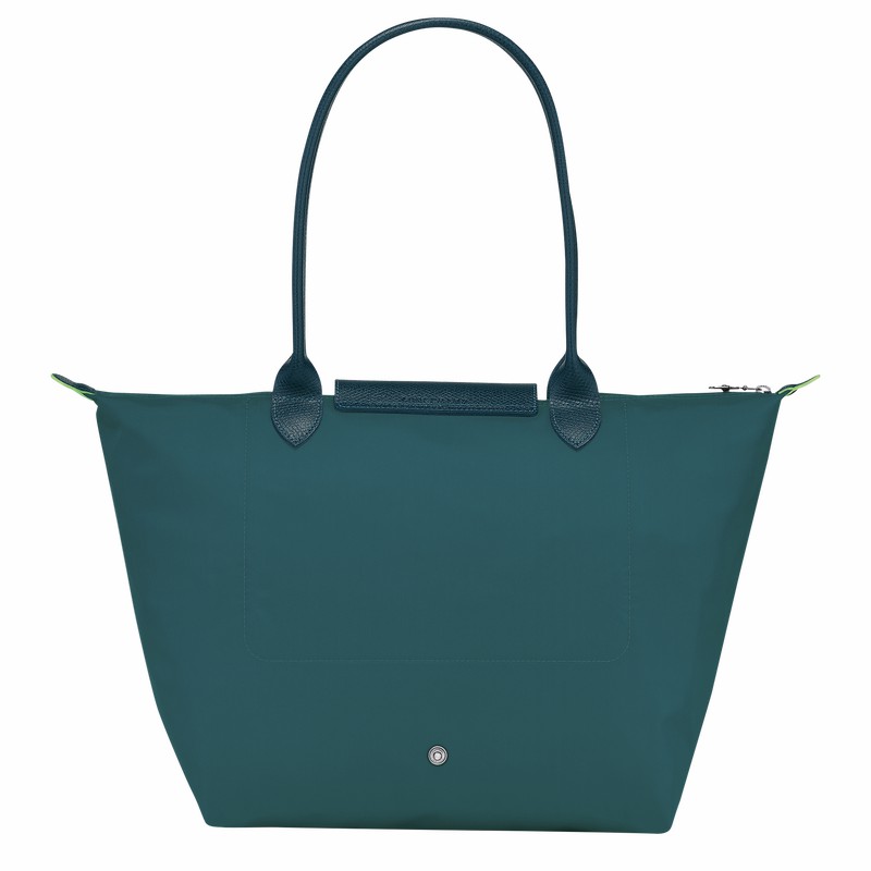 Longchamp Le Pliage Green L Tote Veske Dame Påfugl Norge | L1899919P89