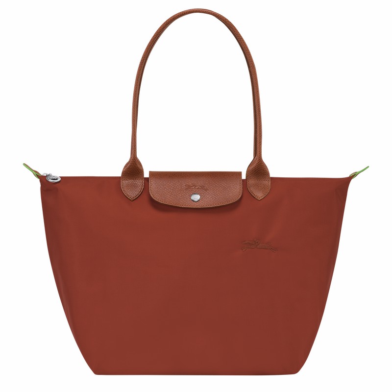 Longchamp Le Pliage Green L Tote Veske Dame Brune Norge | L1899919404