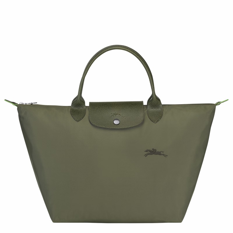 Longchamp Le Pliage Green M Håndveske Dame Grønn Norge | L1623919479