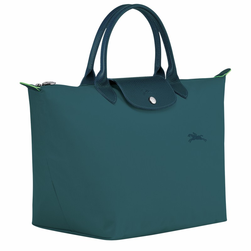 Longchamp Le Pliage Green M Håndveske Dame Påfugl Norge | L1623919P89