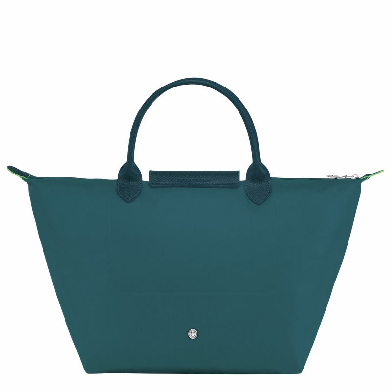 Longchamp Le Pliage Green M Håndveske Dame Påfugl Norge | L1623919P89