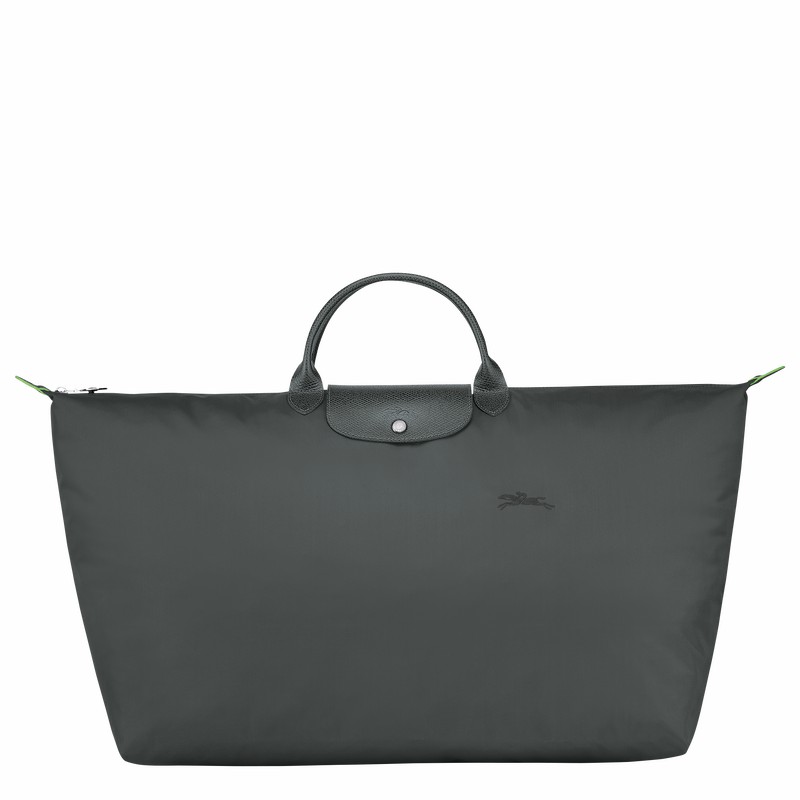 Longchamp Le Pliage Green M Reiseveske Dame Dyp Grå Norge | L1625919P66