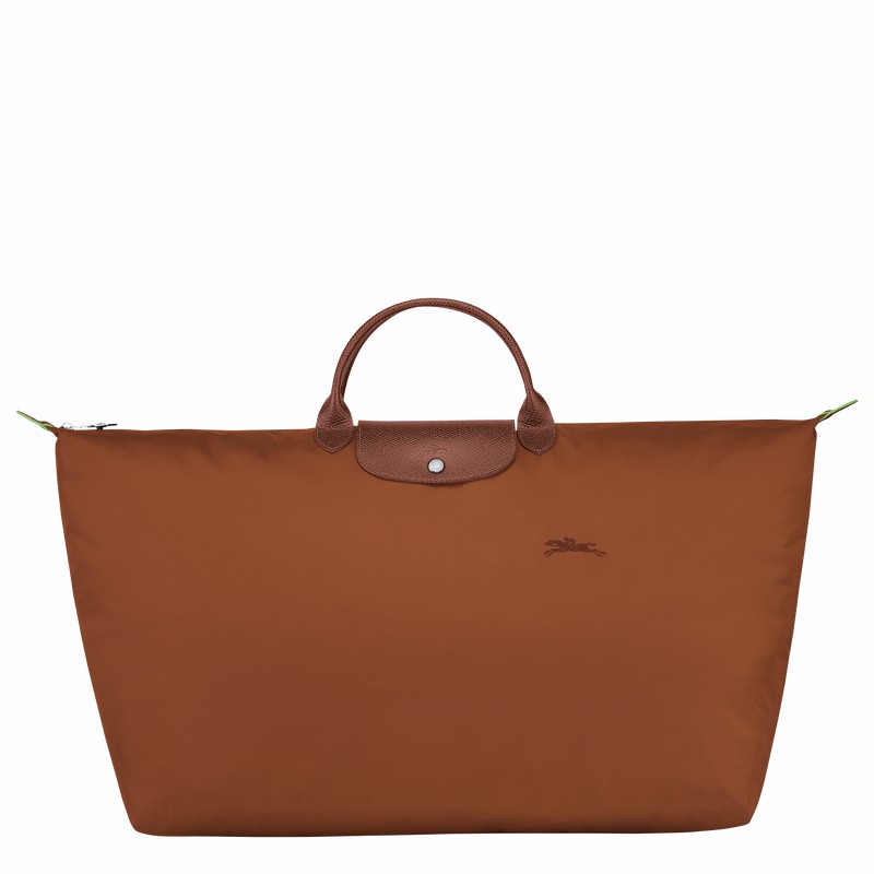 Longchamp Le Pliage Green M Reiseveske Dame Brune Norge | L1625919504