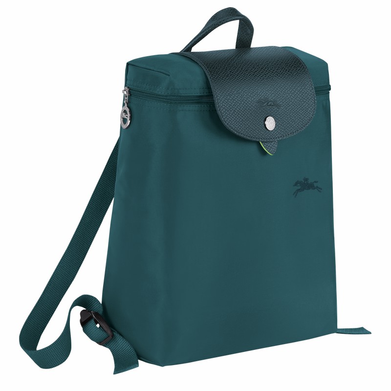 Longchamp Le Pliage Green M Ryggsekker Dame Påfugl Norge | L1699919P89