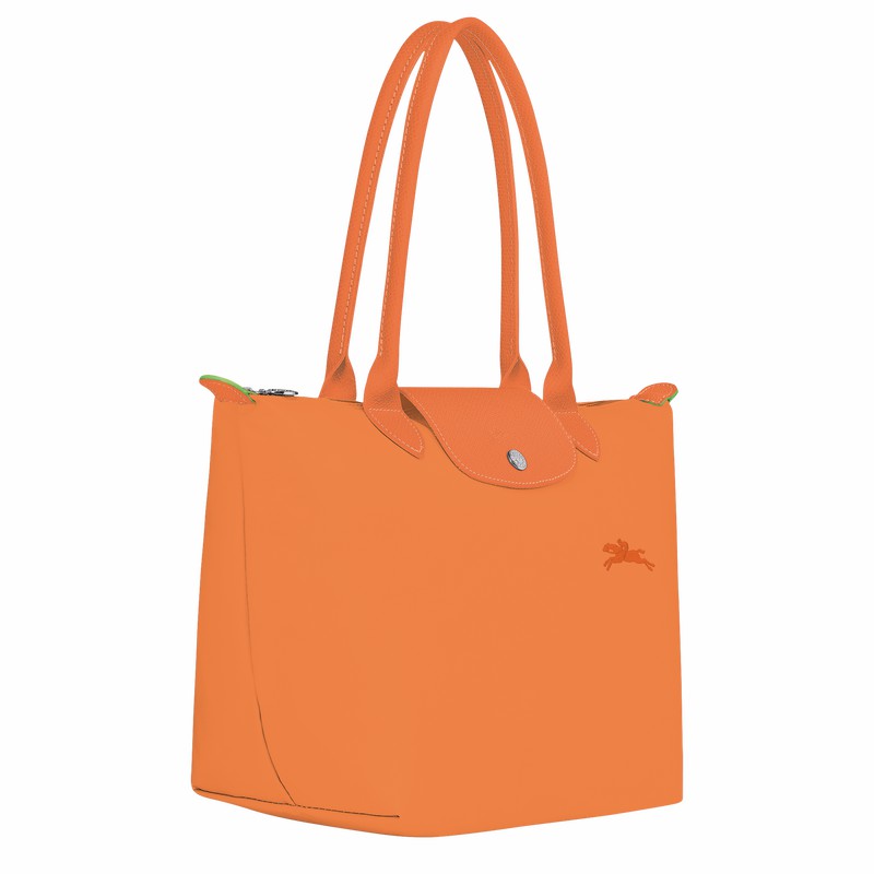 Longchamp Le Pliage Green M Tote Veske Dame Oransje Norge | L2605919P54