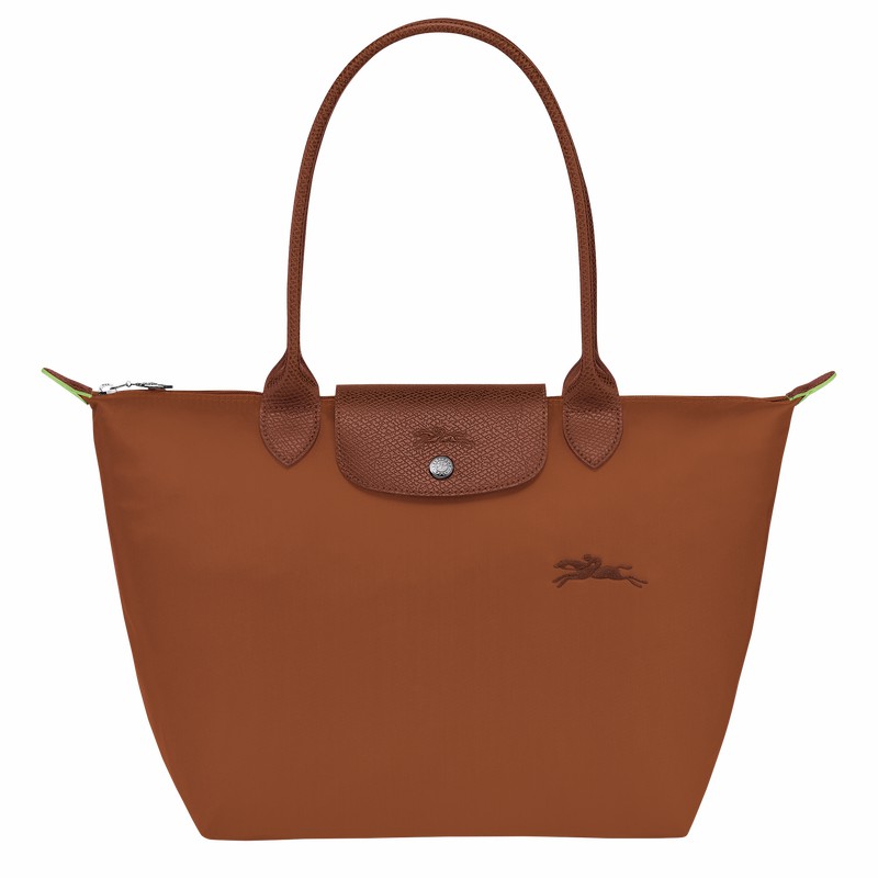 Longchamp Le Pliage Green M Tote Veske Dame Brune Norge | L2605919504