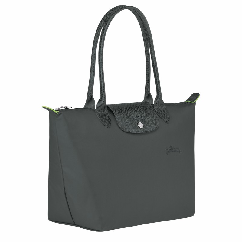 Longchamp Le Pliage Green M Tote Veske Dame Dyp Grå Norge | L2605919P66