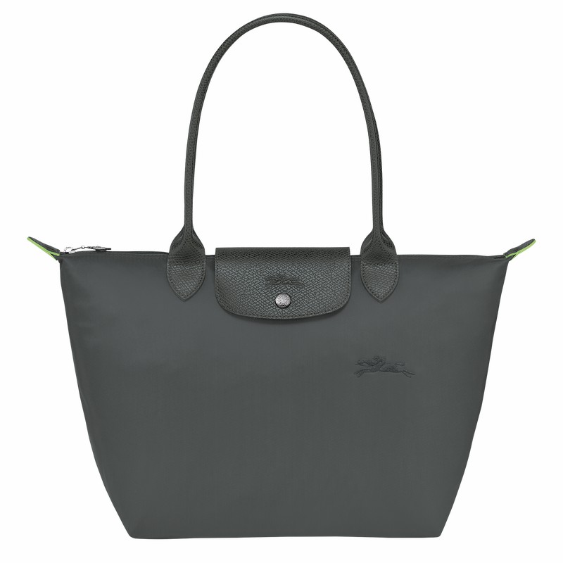 Longchamp Le Pliage Green M Tote Veske Dame Dyp Grå Norge | L2605919P66