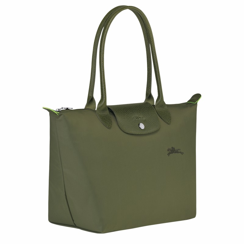 Longchamp Le Pliage Green M Tote Veske Dame Grønn Norge | L2605919479