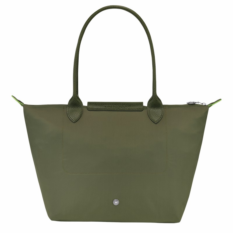 Longchamp Le Pliage Green M Tote Veske Dame Grønn Norge | L2605919479