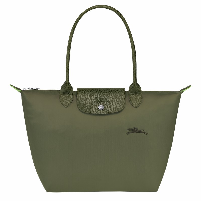 Longchamp Le Pliage Green M Tote Veske Dame Grønn Norge | L2605919479