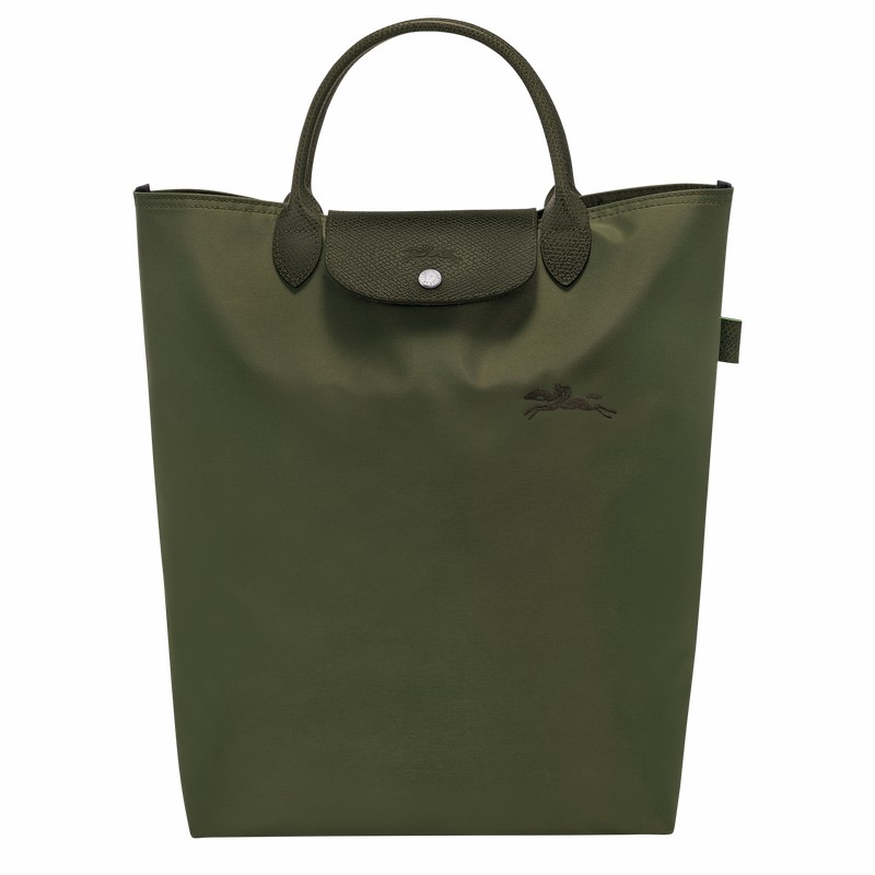 Longchamp Le Pliage Green M Tote Veske Dame Grønn Norge | 10168919479