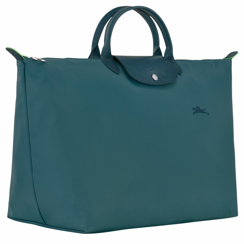 Longchamp Le Pliage Green S Reiseveske Dame Påfugl Norge | L1624919P89