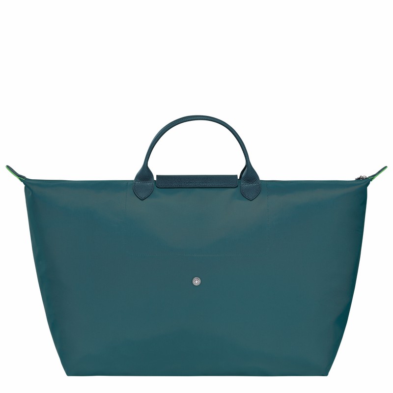 Longchamp Le Pliage Green S Reiseveske Dame Påfugl Norge | L1624919P89