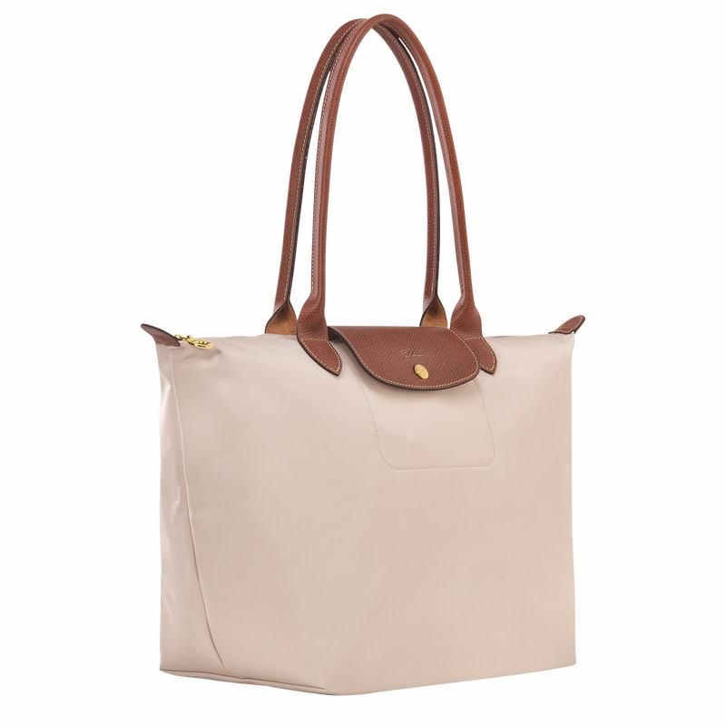 Longchamp Le Pliage Original L Tote Veske Dame Hvite Norge | L1899089P71