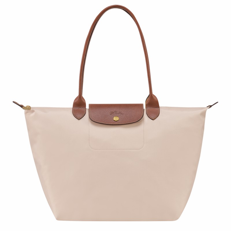 Longchamp Le Pliage Original L Tote Veske Dame Hvite Norge | L1899089P71