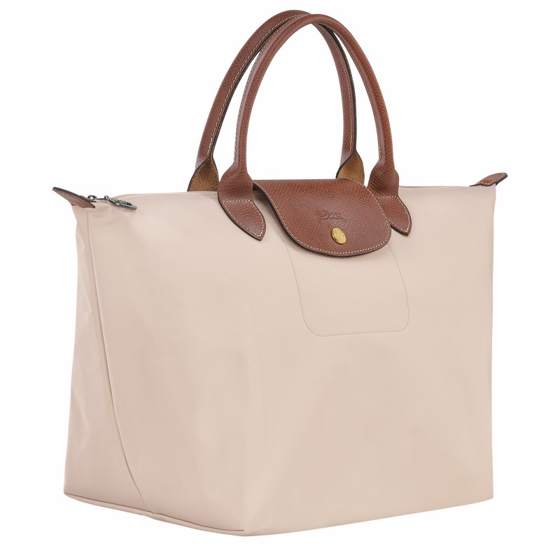 Longchamp Le Pliage Original M Håndveske Dame Hvite Norge | L1623089P71