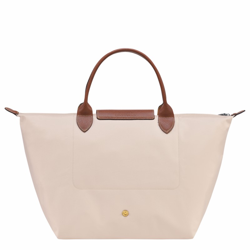 Longchamp Le Pliage Original M Håndveske Dame Hvite Norge | L1623089P71