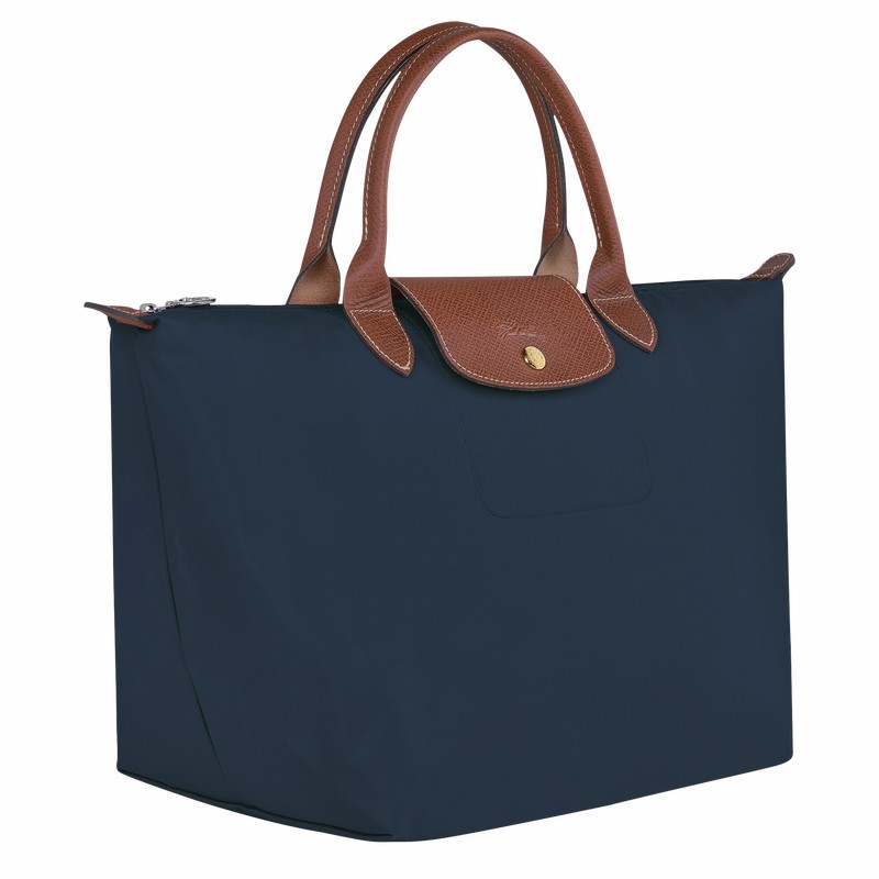 Longchamp Le Pliage Original M Håndveske Dame Marineblå Norge | L1623089P68