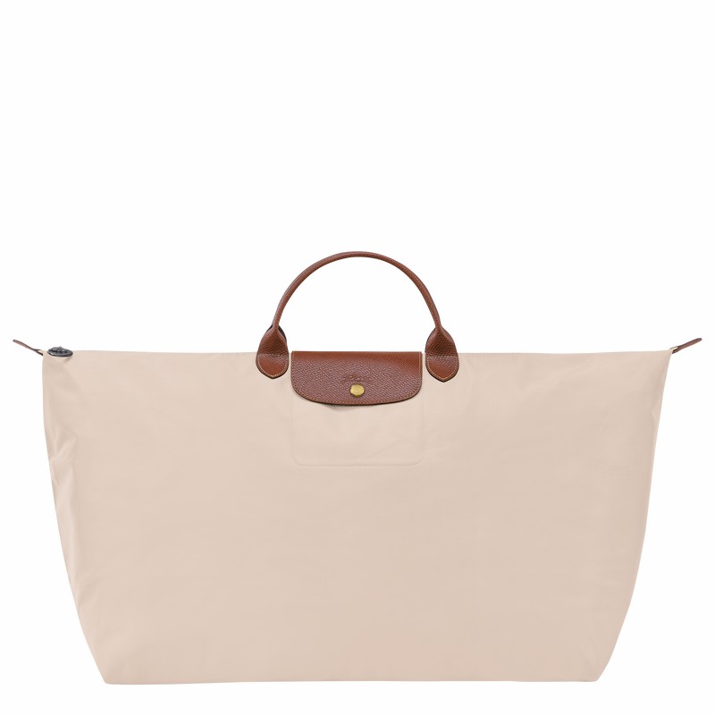 Longchamp Le Pliage Original M Reiseveske Herre Hvite Norge | L1625089P71-