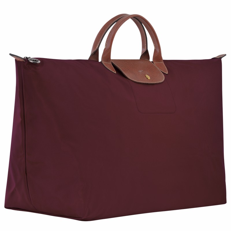 Longchamp Le Pliage Original M Reiseveske Herre Burgunder Norge | L1625089P87-