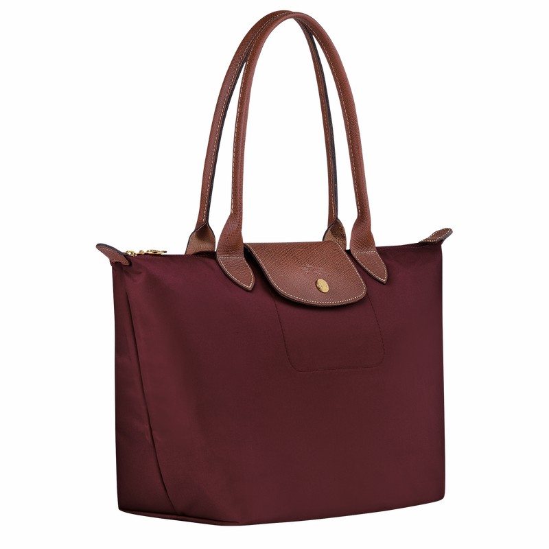 Longchamp Le Pliage Original M Tote Veske Dame Burgunder Norge | L2605089P87