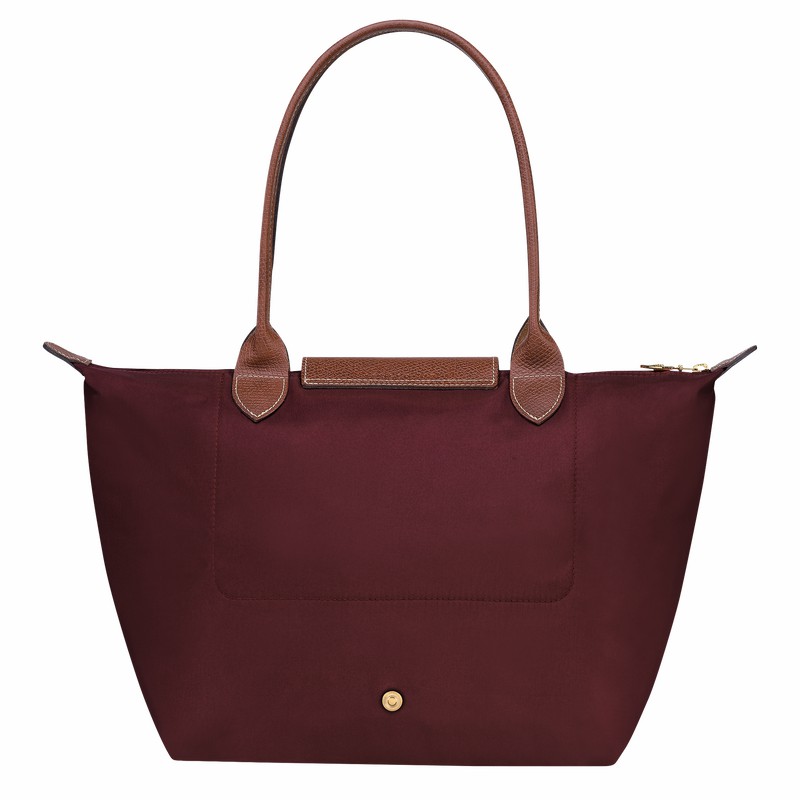 Longchamp Le Pliage Original M Tote Veske Dame Burgunder Norge | L2605089P87