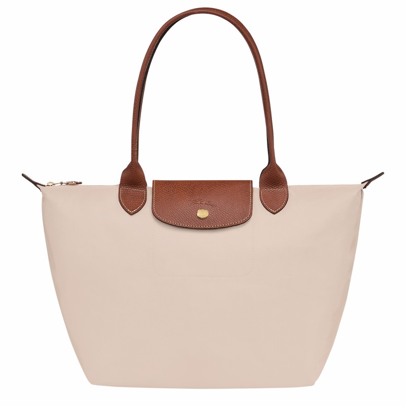 Longchamp Le Pliage Original M Tote Veske Dame Hvite Norge | L2605089P71