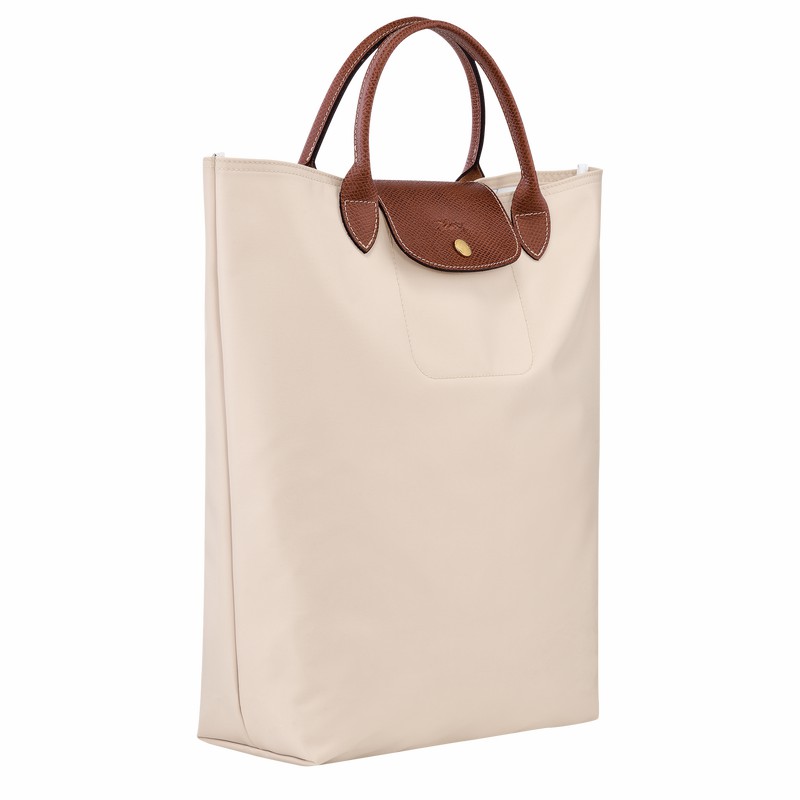 Longchamp Le Pliage Original M Tote Veske Dame Hvite Norge | 10168089P71