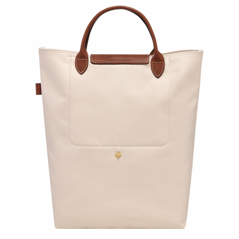 Longchamp Le Pliage Original M Tote Veske Dame Hvite Norge | 10168089P71