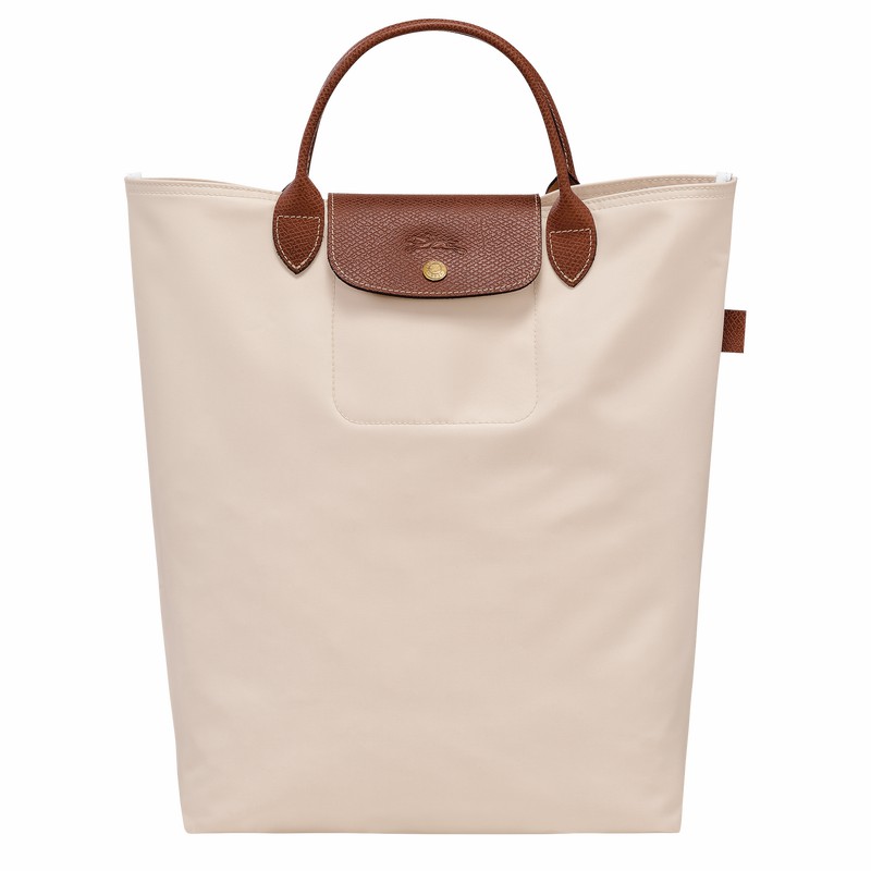 Longchamp Le Pliage Original M Tote Veske Herre Hvite Norge | 10168089P71-