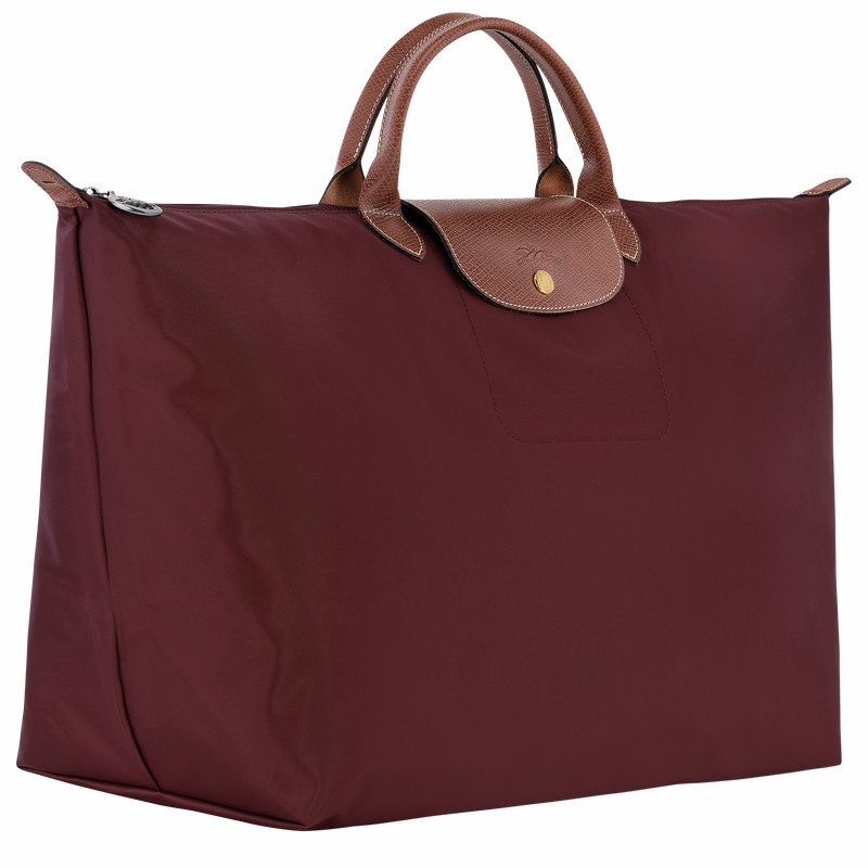 Longchamp Le Pliage Original S Reiseveske Herre Burgunder Norge | L1624089P87-