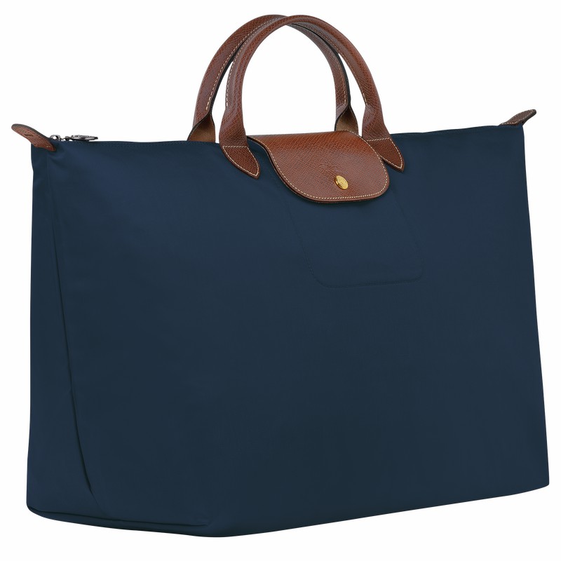 Longchamp Le Pliage Original S Reiseveske Dame Marineblå Norge | L1624089P68