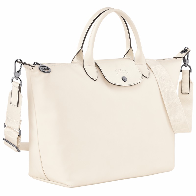 Longchamp Le Pliage Xtra L Håndveske Herre Hvite Norge | 10201987037-