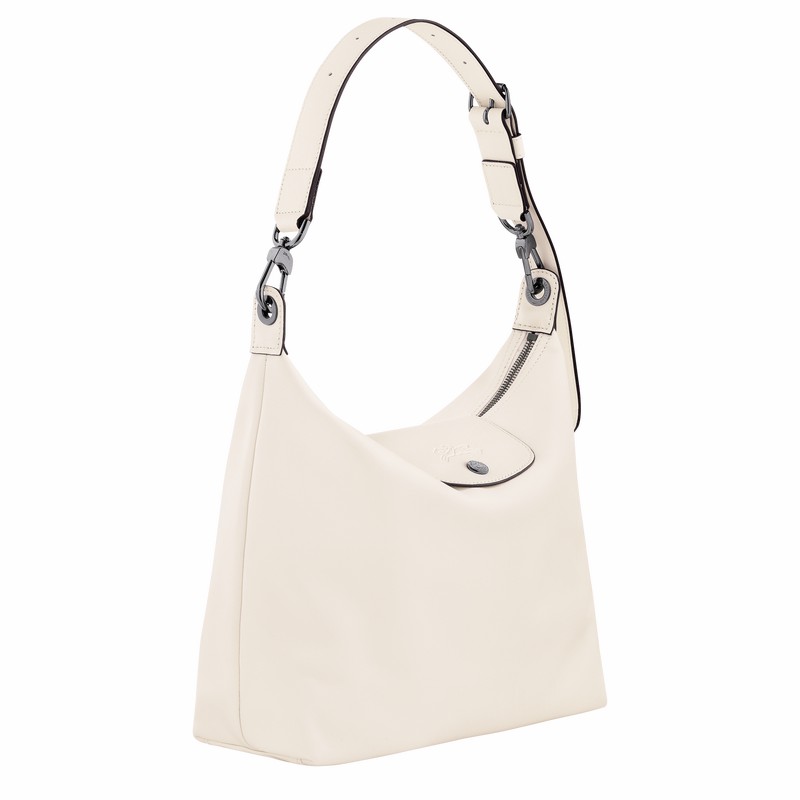 Longchamp Le Pliage Xtra M Hobo Veske Dame Hvite Norge | 10189987037