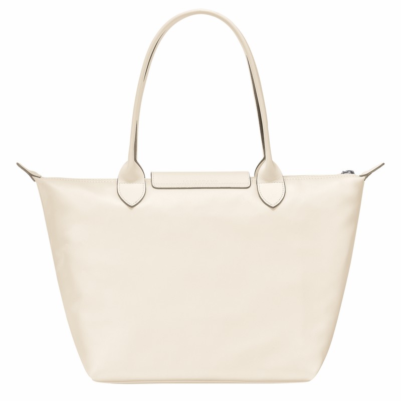 Longchamp Le Pliage Xtra M Tote Veske Dame Hvite Norge | L2605987037