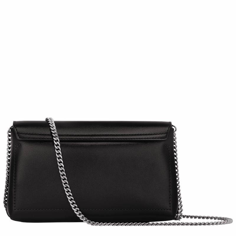 Longchamp Le Roseau Clutch Dame Svarte Norge | 10191HCN001