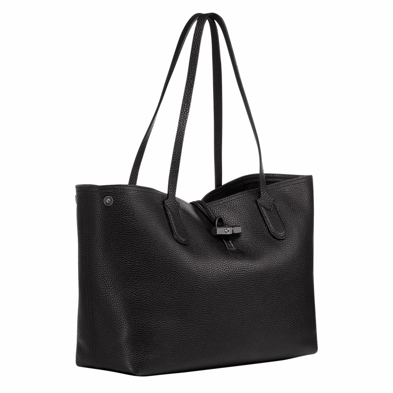 Longchamp Le Roseau Essential L Tote Veske Dame Svarte Norge | L2686968001