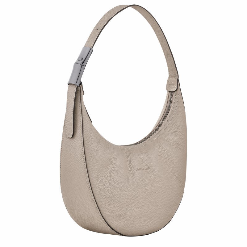 Longchamp Le Roseau Essential M Hobo Veske Dame Grå Norge | 10218968266